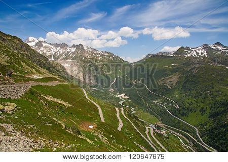 Rhone glacier, source of Rhone river