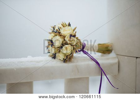 beautiful bouquet of the bride executed from light beige roses
** Note: Visible grain at 100%, best at smaller sizes