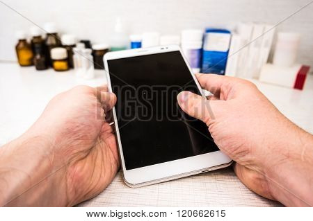 Tablet pc with medical objects