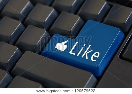 Word 'like' On Enter Keyboard - Likeable Social Media Concept