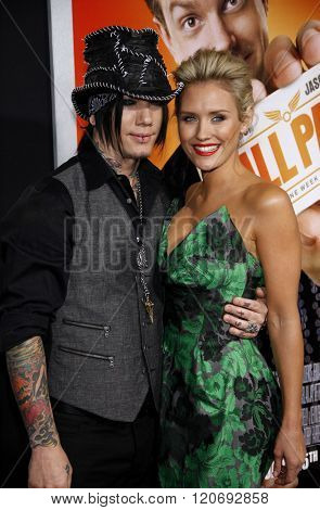 DJ Ashba and Nicky Whelan at the Los Angeles Premiere of 