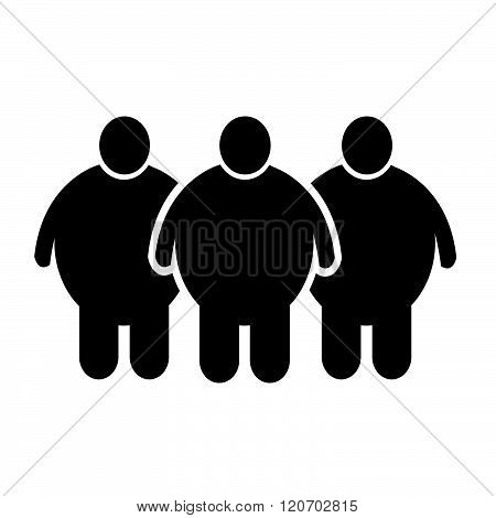 an images of Fat People Icon Illustration design