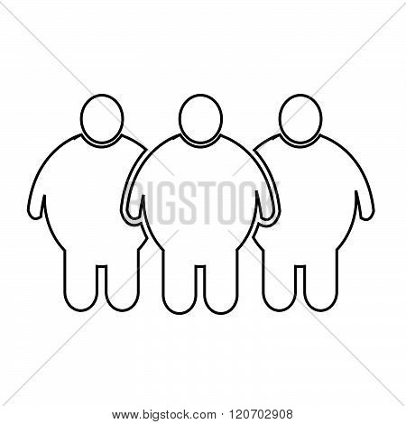 an images of Fat People Icon Illustration design