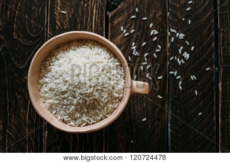 White Rice In A Cup