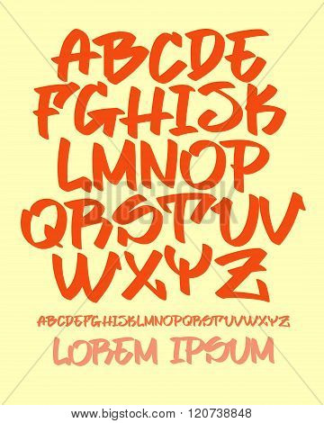 Graffiti Font - Hand Written - Vector Alphabet