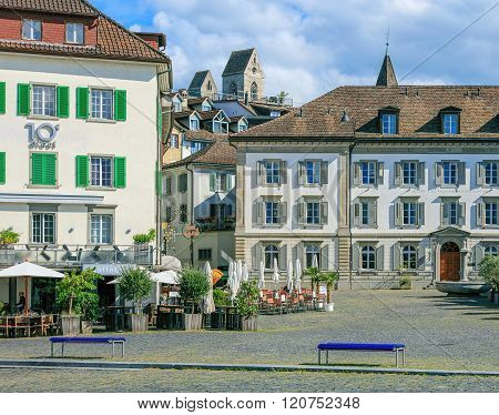 Fishmarktplatz Square In Rapperswil, Switzerland