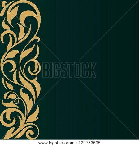 Vintage border. Abstract Design. Floral border