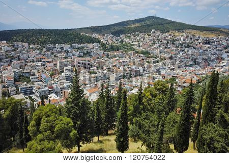 Panoramic view of Lamia City, Greece