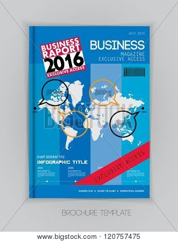 Business broschure cover, vector