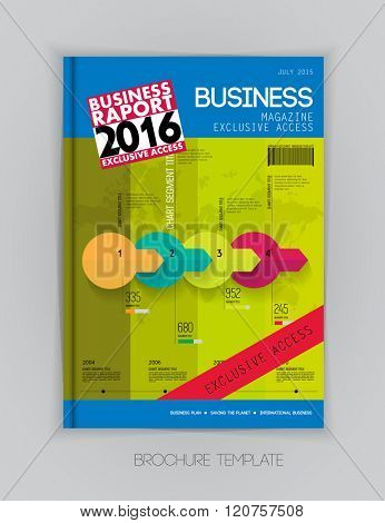 Business broschure cover, vector