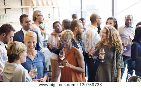 Diversity People Party Enjoyment Buffet Eating Concept
