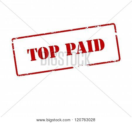 Rubber stamp with text top paid inside vector illustration