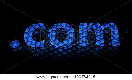 dot com ( .com ) (Top-level domain or Dot-com company) - computer generated image (3D render)
