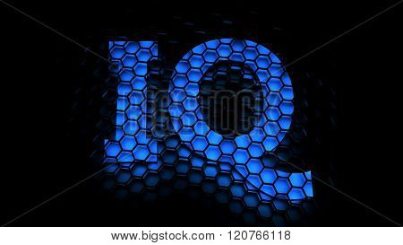 IQ (Intelligence quotient) - computer generated image (3D render)