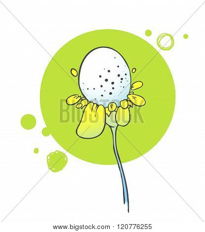 Blooming flower illustration