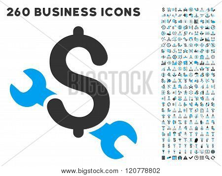 Repair Price Icon with Flat Vector Set
