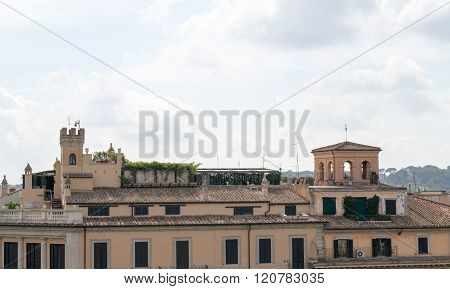 Spectacular panorama of ancient Roman empire - currently Rome Italy