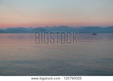 sunset fishing