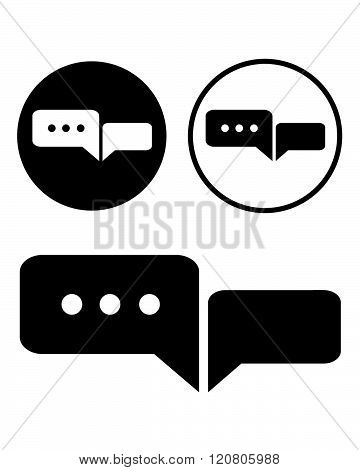 Vector Speech and Text Message Icon Set