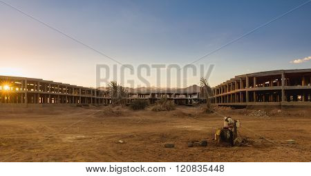 Uncompleted Resort Building, Abandonned In Egypt