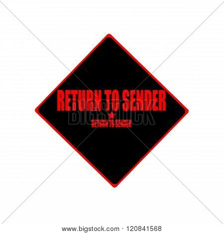 Return To Sender Red Stamp Text On Black Background
