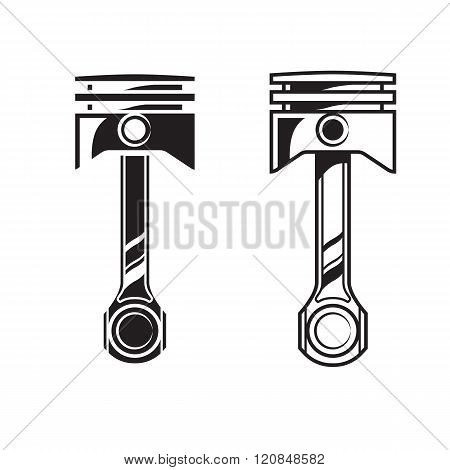 Vector Car Engine Piston