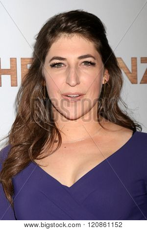 LOS ANGELES - MAR 7:  Mayim Bialik at the The Bronze Premiere at the SilverScreen Theater at the Pacific Design Center on March 7, 2016 in Los Angeles, CA
