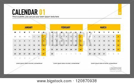 Calendar Presentation Slide