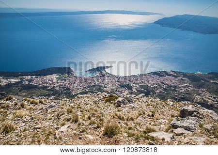 View On The Makarska Riviera Coastline From Biokovo Mountain - Biokovo Nature Park Dalmatia Croatia