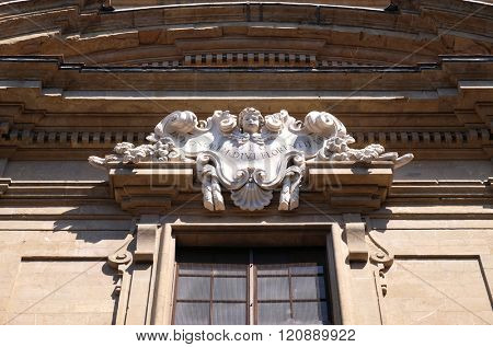 FLORENCE, ITALY - JUNE 05: Angel, Saint Philip Neri church, Complesso di San Firenze in Florence, Italy, on June 05, 2015