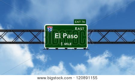 El Paso Usa Interstate Highway Sign