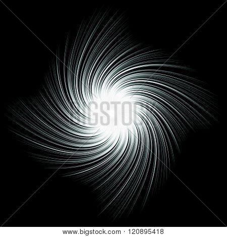 Abstract Spiky Shape With Rotating Distortion Effect