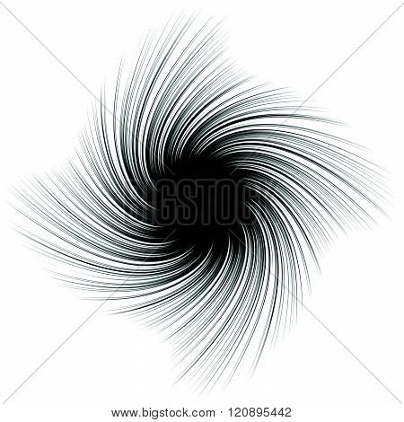 Abstract Spiky Shape With Rotating Distortion Effect