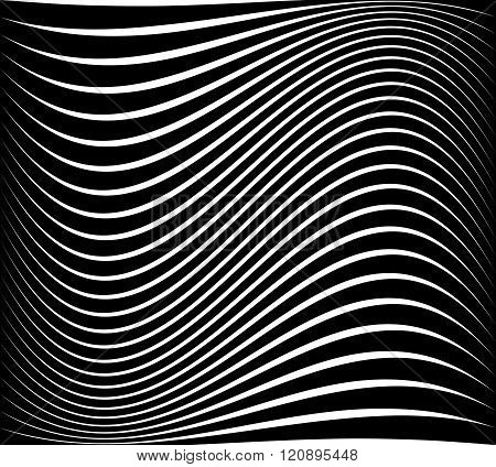 Abstract Pattern / Texture With Wavy, Billowy Lines