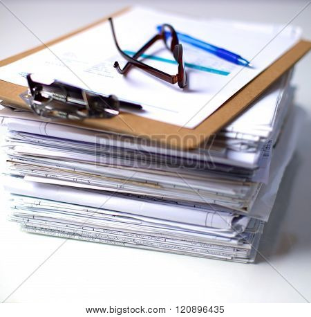 File Stack, file folder with white background