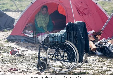 Thousands Of Immigrants Are In A Wait At The Border Between Greece And Fyrom