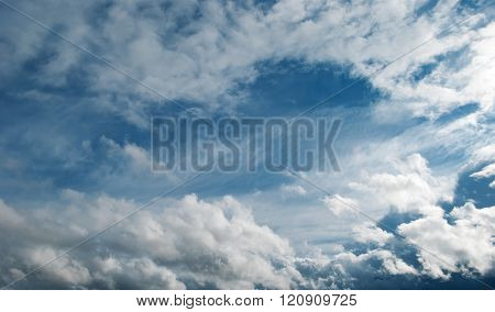 clouds in the blue sky