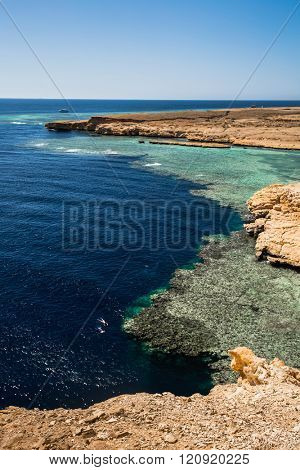 Red Sea coast in the Ras Muhammad National Park. Egypt