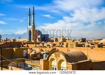 View of the historic centre of Yazd - Iran