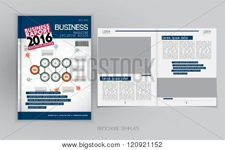 Business broschure cover, vector