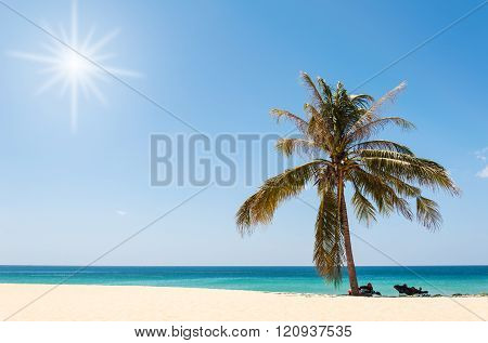 Beautiful Beach With Blue Sea