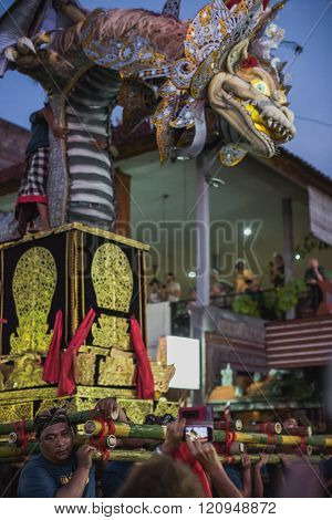 Ubud, Bali - March 8: Unidentified People During The Celebration Of Nyepi - Balinese Day Of Silence