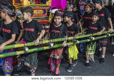 Ubud, Bali - March 8: Unidentified People During The Celebration Of Nyepi - Balinese Day Of Silence