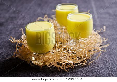 Yellow Liquid In A Glass
