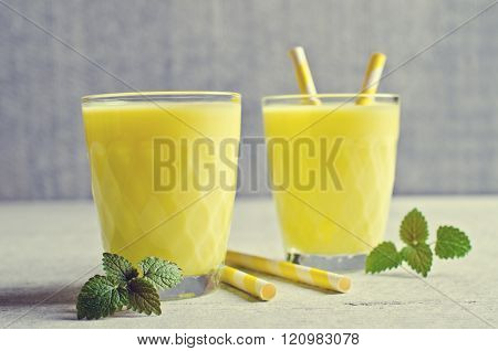 Yellow Liquid In A Glass