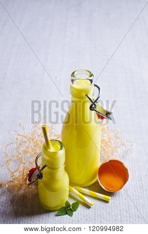 Yellow Liquid In A Glass