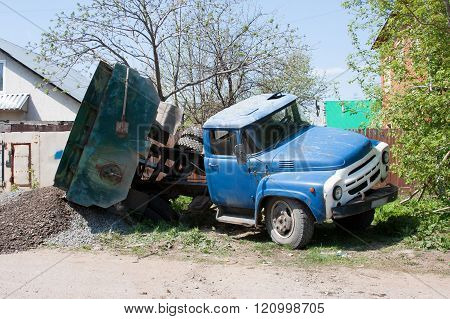 A Truck With A Load Fell Down