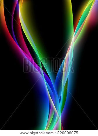 Vector waves. EPS10 with transparency and mesh. Abstract background with blurred lines.
