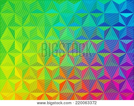 Vector three dimensional special effect. Optical illusion of 3d. Pattern with polygonal tiles. Abstract vector 3d effect. Illusion of gradient effect. EPS10. Low poly pattern. Geometric background