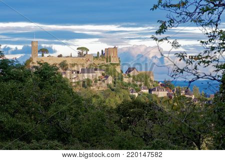 View to Turrene castle, Perigord, France